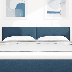 vidaXL LED Κεφαλάρι με Κουμπιά και Πτυχώσεις Μπλε 80 εκ Υφασμάτινο