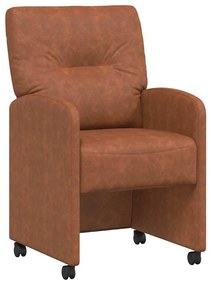 vidaXL Καρέκλες Φαγητού με Ρόδες με τροχούς 2 pcs Καφέ 57 x 67 x 95 εκ