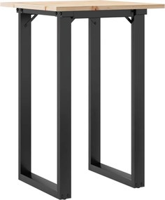 vidaXL Τραπέζι Τραπεζαρίας Πλαίσιο Ο50x50x75εκ Μασίφ Πεύκο/Ατσάλι