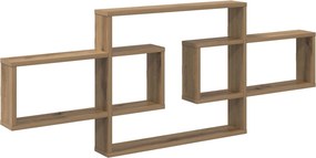 vidaXL Ράφι Τοίχου Artisan Δρυς 130 x 10 x 50 εκ. Επεξεργασμένο Ξύλο