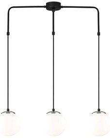 Φωτιστικό Οροφής Uzum 892OPV1604 80x15x125cm 3xE27 40W Black-White Opviq