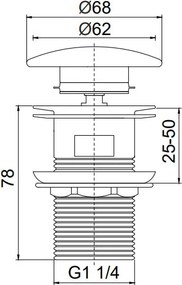 Karag G9802-A Porcelain - Βαλβίδα νιπτήρα με υπερχειλιση