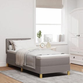 vidaXL Κρεβάτι με Σπαστό Στρώμα Γκρι 80x200 cm Ύφασμα
