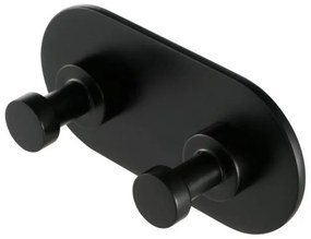 Geesa Nemox 6515-400 Black Matt Κρεμάστρα 2 αγκίστρων