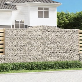 vidaXL Συρματοκιβώτια Τοξωτά 10 τεμ. 400x50x200/220 εκ. Γαλβαν. Ατσάλι