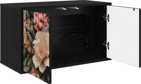 vidaXL Κρεμαστός θρανίο τηλεόρασης BORNE 69 x 33 x 40 εκ Μαύρη Δρυς