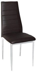 Καρέκλα Jetta ΕΜ966Χ,56 Brown 40x50x95 cm Σετ 6τμχ Μέταλλο,PVC