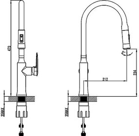 Karag Stuart GV56 Cromo - Μπαταρία Κουζίνας