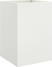vidaXL Ζαρντινιέρα Λευκή 52x48x75 εκ. από Χάλυβα