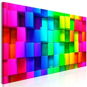 Πίνακας - Colourful Cubes (1 Part) Narrow 135x45