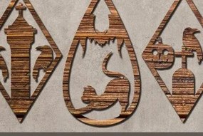 Σετ των 3 Intra απο ξύλο plywood Χρώμα wenge 3mm-4mm πάχος - Αποκριάτικα Σκουλαρίκια Κοσμήματα με λέιζερ Δίασταση 3x3 cm INTRAFABR-15886999