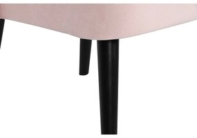 Κάθισμα DKD Home Decor Μαύρο Ανοιχτό Ροζ Ξύλο 60 x 70 x 78 cm