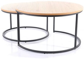 BENCH ATLANTA II OAK/BLACK (SET) DIOMMI ATLANTAIID2CZ