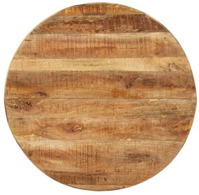 vidaXL Τραπεζαρία Στρογγυλή 100 x 100 x 75 εκ. Ακατέργαστο Ξύλο Μάνγκο