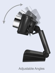 WEB κάμερα POWERTECH PT-1078 2.0MP Full HD (1920 x 1080) Plug &amp; Play 1.35m μαύρη