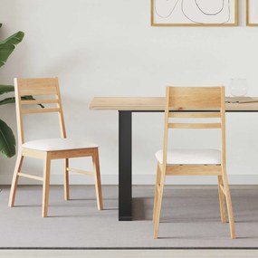 vidaXL Καρέκλες φαγητού 2 pcs Φυσικό 43 x 54 x 89 εκ.