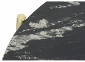 Βοηθητικό Τραπέζι DKD Home Decor Μαύρο Χρυσό Μάρμαρο Σίδερο (81 x 81 x 44 cm)