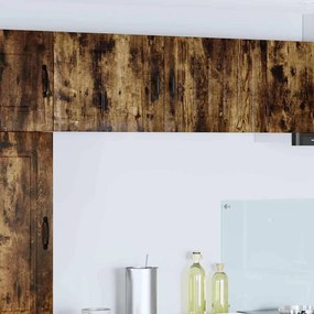 vidaXL Κρεμαστό ντουλάπι κουζίνας 2 pcs Καπνιστό Δρύς 50 x 31 x 40 εκ.