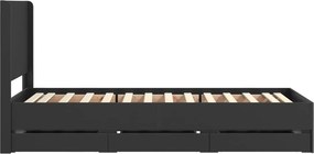 vidaXL Καλάθι με αποθήκη και κεφαλάρι Μαύρο 90 x 200 cm