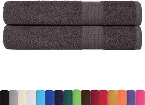 vidaXL Πετσέτες FROGN 2 τεμ. Ανθρακί 100x200 εκ. 360 γρ./μ²