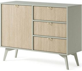 Μπουφές Με Συρτάρια Forest EF_21 106x81x38cm Eucalyptus-Beige Μελαμίνη