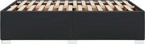 vidaXL Σκελετός Κρεβατιού Χωρίς Στρώμα Μαύρο 120x190 εκ.Συνθ. Δέρμα