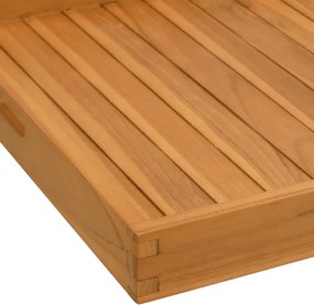 vidaXL Δίσκος Σερβιρίσματος 60 x 60 εκ. από Μασίφ Ξύλο Teak