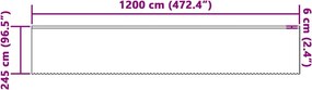 vidaXL Κουρτίνα Δαντέλας με κουρτίνες Λευκό 245 x 1200 εκ Πολυεστέρας
