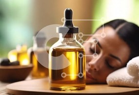 Intra Συλλεκτικό Ξύλινο Παζλ Plywood 4mm - Γυναίκα που χαλαρώνει με το μπουκάλι λαδιού Σε Ξύλινο Κουτί - Διαστάσεις Puzzle: 10x10 cm – 25 κομμάτια