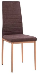 Καρέκλα Lady HM0037.13 Brown 40x48x95 εκ. Σετ 4τμχ Μέταλλο,Ύφασμα