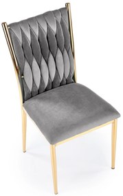 K436 chair color: grey / gold DIOMMI V-CH-K/436-KR-POPIELATY/ZŁOTY