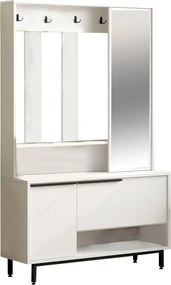 Έπιπλο εισόδου Zerbie pakoworld μελαμίνης λευκό-μαύρο 112x35.5x178εκ