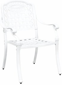 vidaXL Καρέκλα Κήπου 2 pcs Λευκό 55 x 56.5 x 91εκ Αλουμίνιο