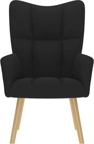 vidaXL Πολυθρόνα Relax Μαύρη Υφασμάτινη