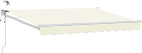 vidaXL Ηλεκτρικό Αναδιπλούμενο Σκίαστρο Κρεμ 3 x 2,5 μ