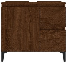 Ντουλάπι Μπάνιου Καφέ Δρυς 65x33x60 εκ. Επεξεργασμένο Ξύλο - Καφέ