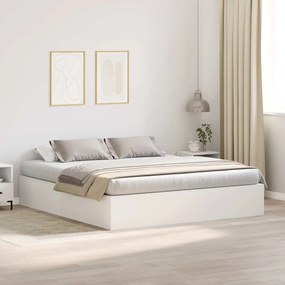 vidaXL Κρεβάτι με αποθήκευση Λευκό 180 x 200 cm Ξύλο