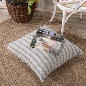 Μαξιλάρι Διακοσμητικό (Με Γέμιση) Prado 05 Blue Teoran 65Χ65 Cotton-Polyester