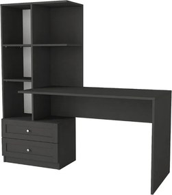 Γραφείο εργασίας Mantra Megapap χρώμα ανθρακί 150x60x152εκ.