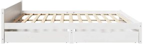 vidaXL Σκελετός Κρεβ. Χωρίς Στρώμα Λευκό 180x200 εκ Μασίφ Πεύκο