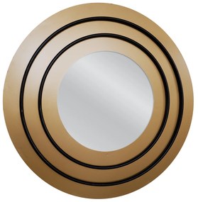 Καθρέπτης Τοίχου ArteLibre CHUBB Χρυσό Μέταλλο/Γυαλί 60x2x60cm