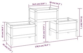 ΖΑΡΝΤΙΝΙΕΡΑ ΛΕΥΚΟ 178,5 X 44 X 75 ΕΚ. ΑΠΟ ΜΑΣΙΦ ΞΥΛΟ ΠΕΥΚΟΥ 822248