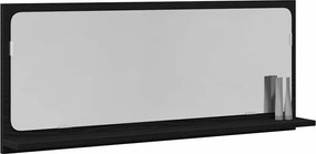 vidaXL Επιτραπέζιο Καθρέφτη με ράφι Μαύρη Οξυά 90 x 10,5 x 37 cm
