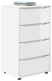 vidaXL Ντουλάπες Αποθήκευσης 2 pcs Υψηλής γυαλάδας λευκό