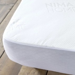 Επίστρωμα Αδιάβροχο Abbraccio Jacquard White Nima King Size 180x240cm Πολυέστερ