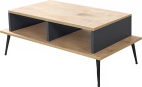 Τραπεζάκι Σαλονιού Sapphire Δρυς / Ανθρακί SISAS 100x56x20