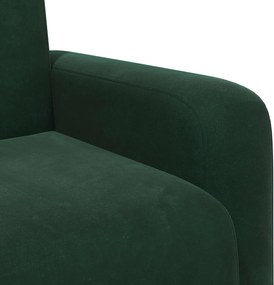 vidaXL Πολυθρόνα Σκούρο Πράσινο Βελούδο
