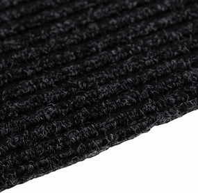 vidaXL Δερμάτινο Χαλί Ανθρακί 80 x 150 cm ύφασμα
