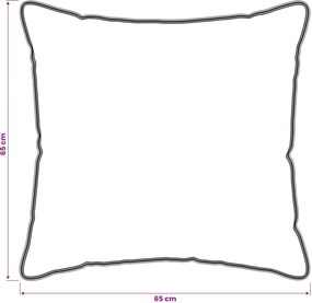 vidaXL Μαξιλάρι 2 pcs Λευκό 65 x 65 εκ. Ίνες μπαμπού