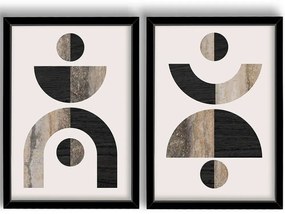 Κάδρα (Σετ 2Τμχ) 122RMF1124 38x53cm Multi Wallity Κάθετοι Mdf, Wood